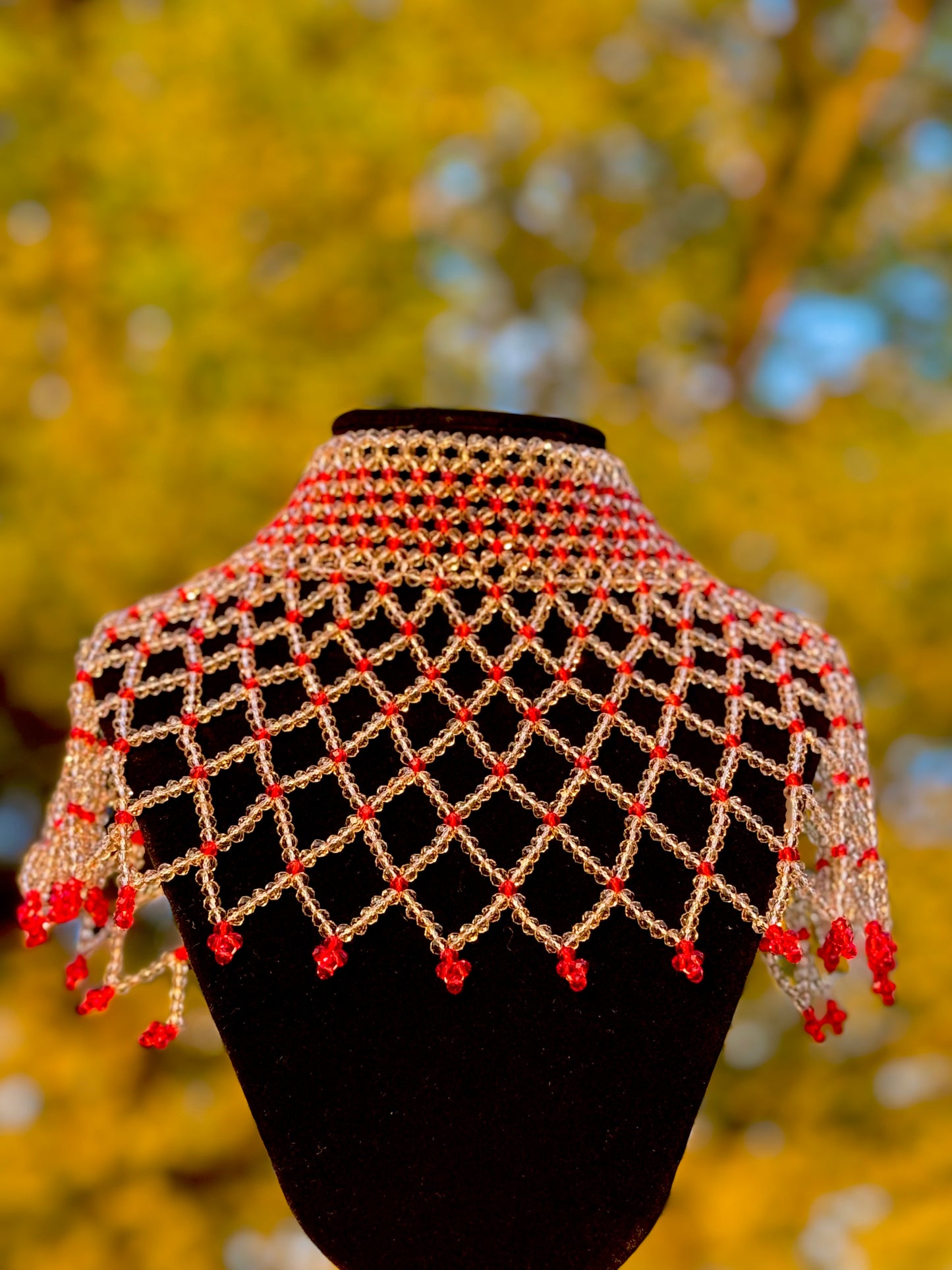 Gold Red Chocker