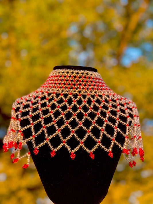 Gold Red Chocker