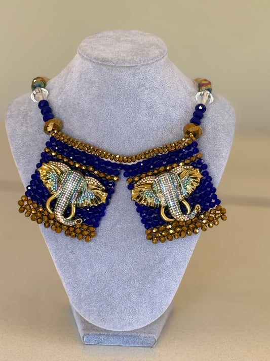 Indlovu Blue & Gold Crystal